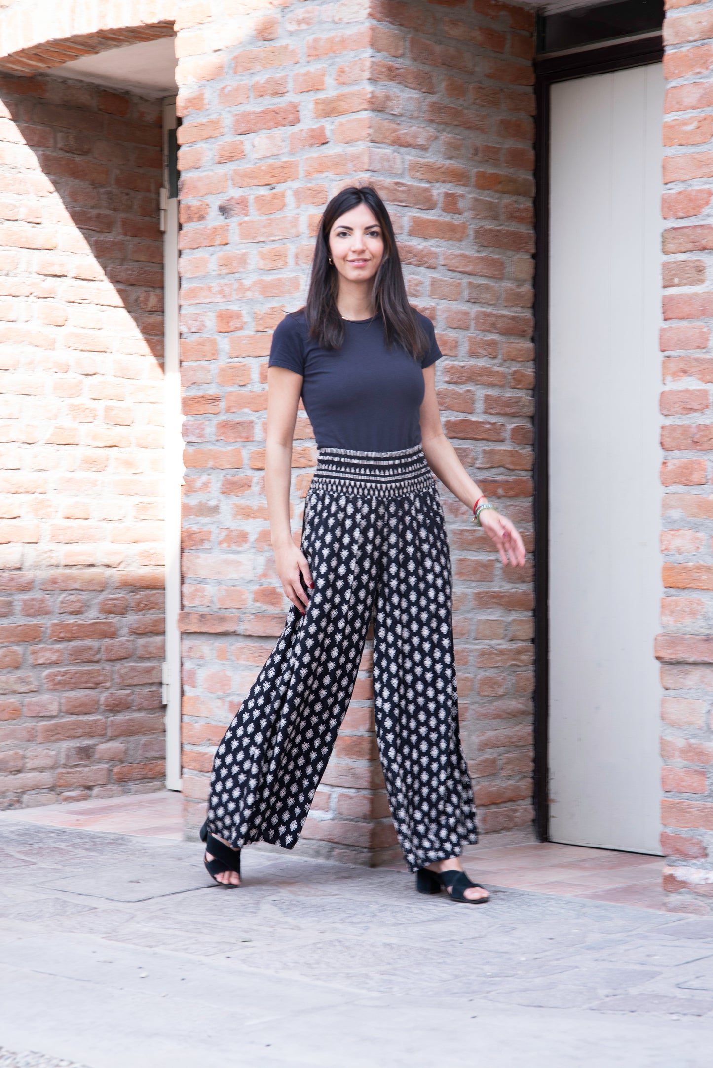 Pantalone Ampio microfantasia