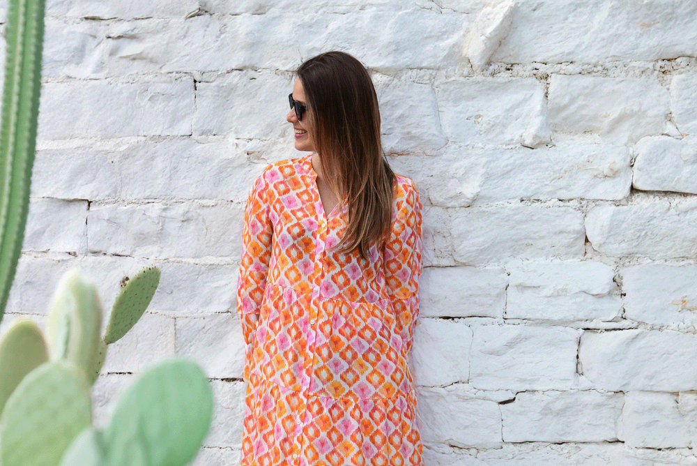 Maxi abito fantasia multicolor