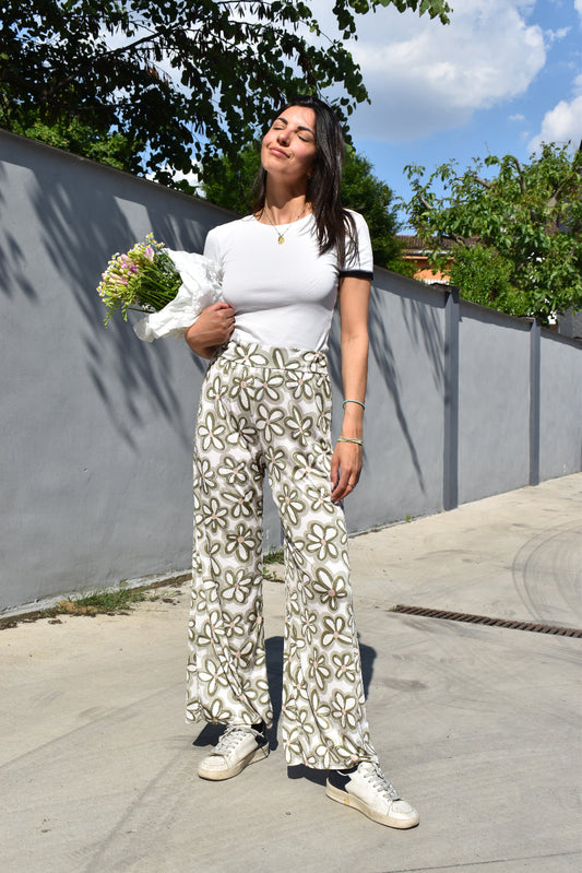 Pantalone morbido fantasia