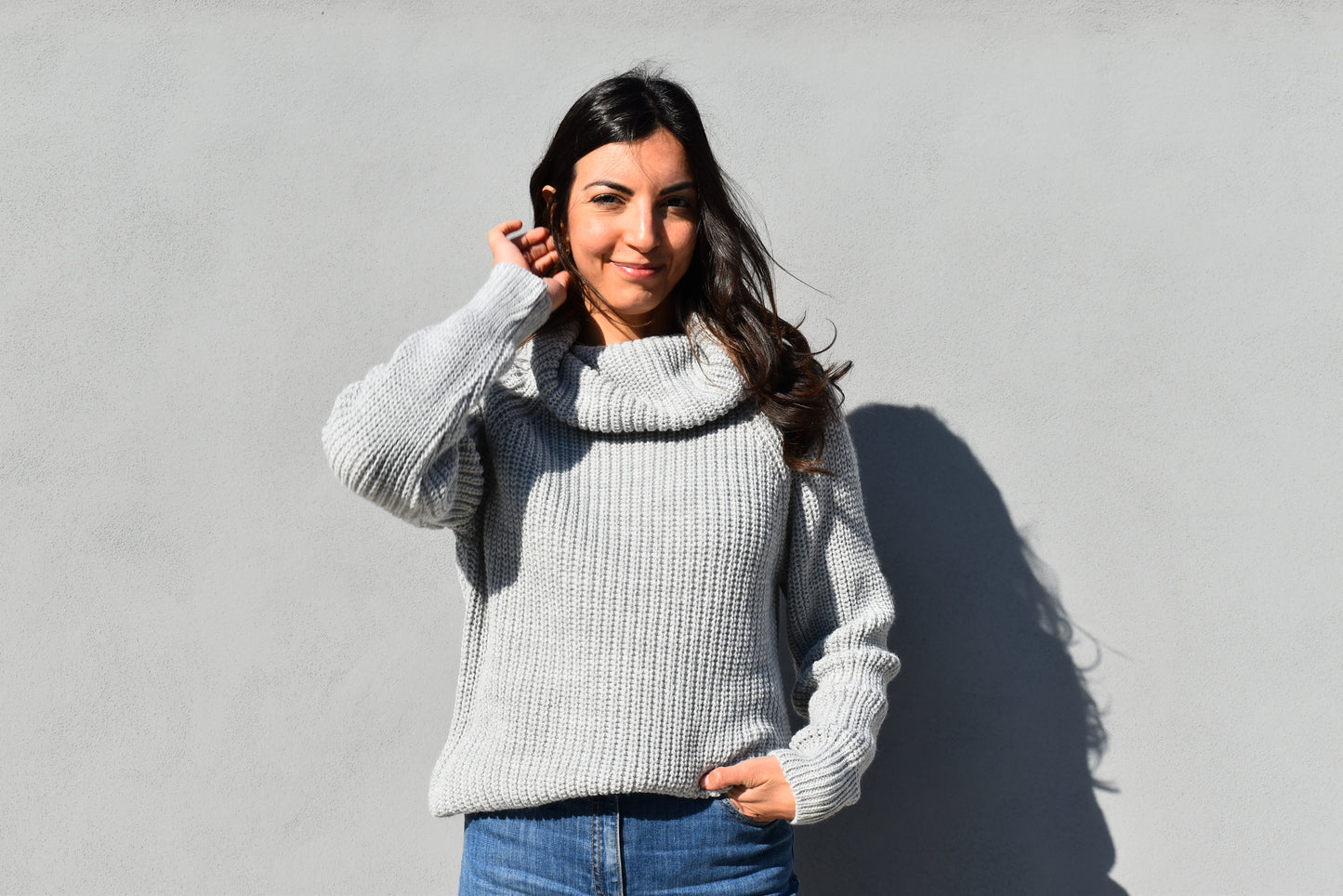 Maglione donna cotone Collo Alto Cotone