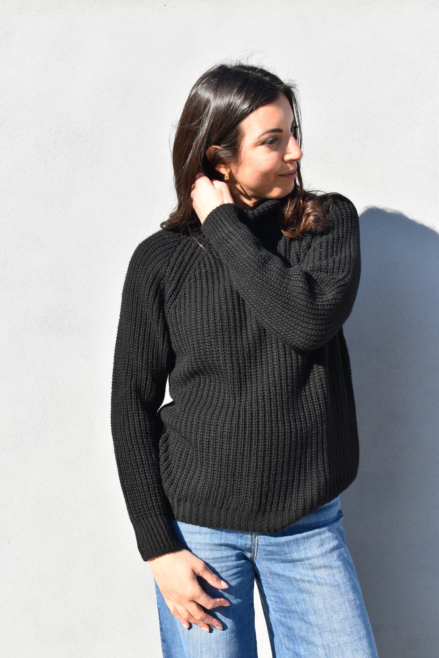 Maglione donna cotone Collo Alto Cotone